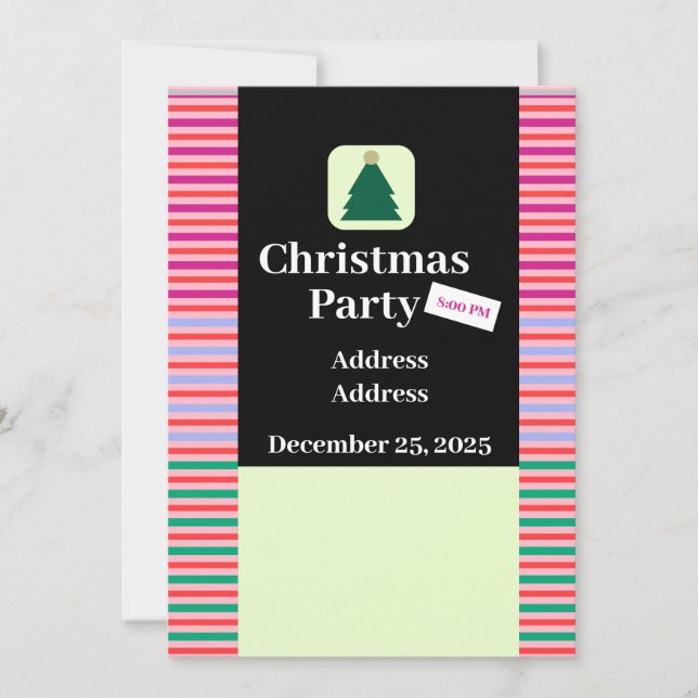 Modern Christmas Party Flyer Invitation (Front)