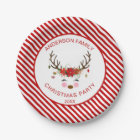 Modern Christmas Party Personalized Reindeer