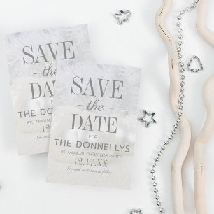 Modern Christmas Party Save the Date Announcement Postcard