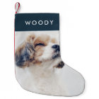 Modern Christmas Pet | Minimal Dog Photo Navy Blue