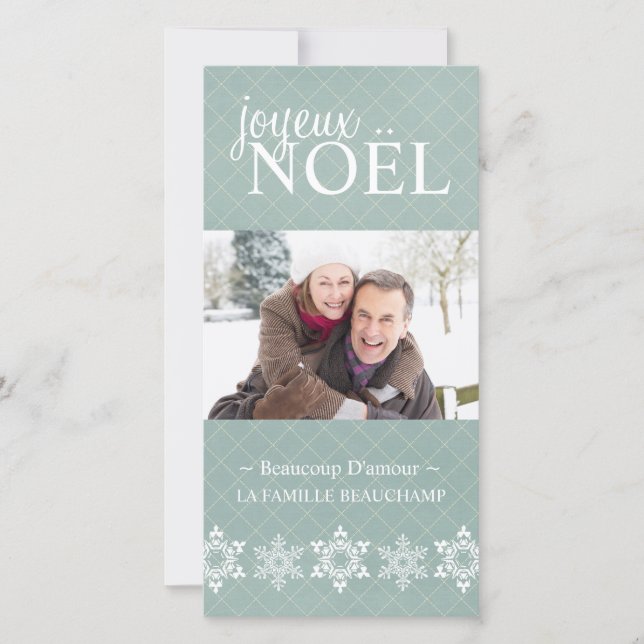 Modern Christmas Photo Card (Front)
