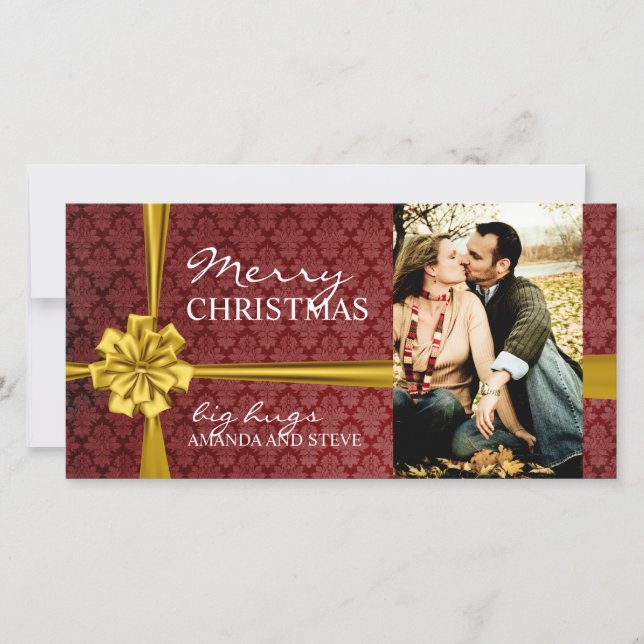 Modern Christmas Photo Card (Front)