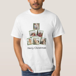 Modern Christmas Photo Collage T-Shirt