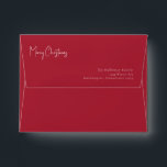 Modern Christmas | Red Card Envelope<br><div class="desc">This modern Christmas | red card envelope is perfect for your minimalist shabby chic boho red and white holiday greeting. The minimal whimsical handwritten calligraphy is delicate and rustic while staying classy and elegant. You will find that everything about this product is editable, so feel free to add pictures or...</div>
