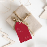 Modern Christmas | Red Family Gift Tags<br><div class="desc">These modern Christmas | red family gift tags are perfect for your minimalist shabby chic boho red and white holiday greeting. The minimal whimsical handwritten calligraphy is delicate and rustic while staying classy and elegant. You will find that everything about this product is editable, so feel free to add pictures...</div>
