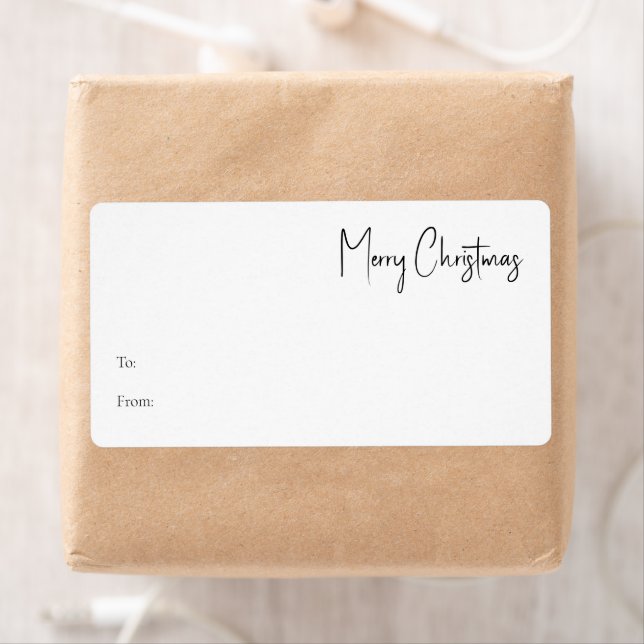 Modern Christmas Script Rectangle Gift (Insitu)