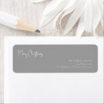 Modern Christmas | Silver Return Address Envelope<br><div class="desc">This modern Christmas | silver return address envelope label is perfect for your minimalist shabby chic boho silver and white holiday greeting. The minimal whimsical handwritten calligraphy is delicate and rustic while staying classy and elegant. You will find that everything about this product is editable, so feel free to add...</div>