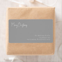 Modern Christmas | Silver Return Address Package