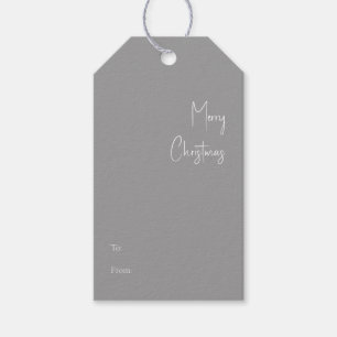 Modern Christmas   Silver To From Gift Tags