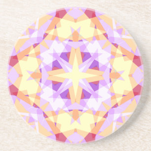 Modern Christmas Star Festive Purple Red Yellow  Coaster