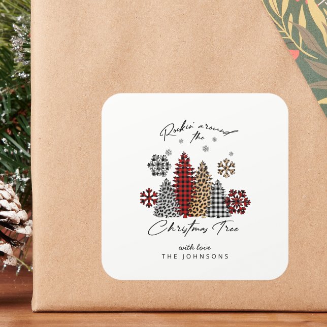 Modern Christmas Sticker – Trees & Snowflakes (Creator Uploaded)