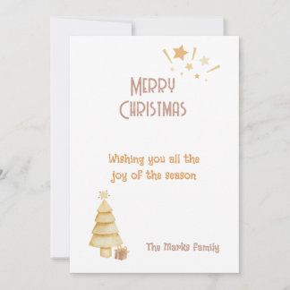 Modern Christmas Stylish Minimalist  Holiday Card