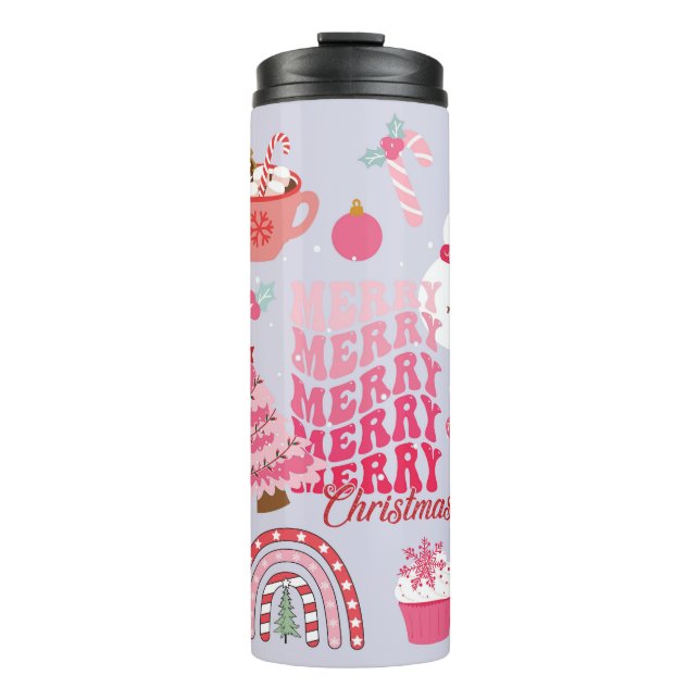 Modern Christmas Thermal Tumbler (Front)
