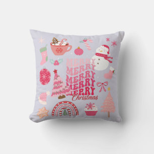 Modern Christmas Throw Pillow