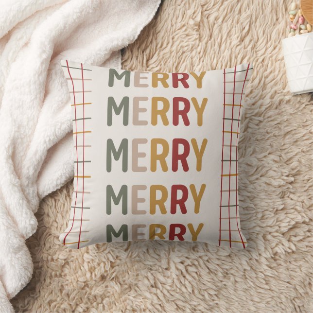 Modern Christmas  Throw Pillow (Blanket)