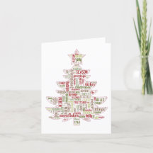 Modern Christmas tree card
