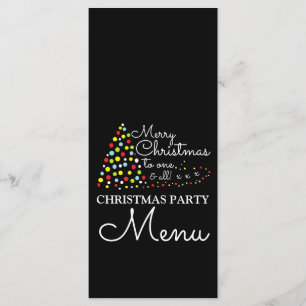 Modern Christmas Tree, Christmas Party Menu