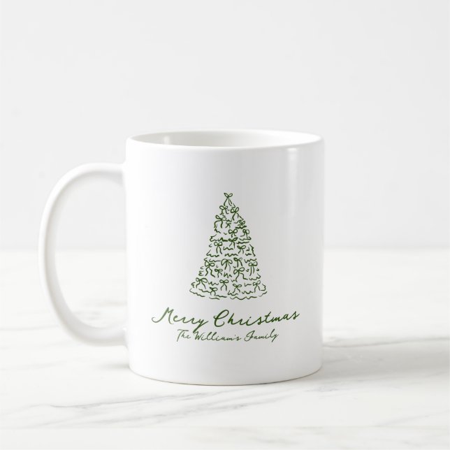 Modern Christmas Tree  Coffee Mug (Left)