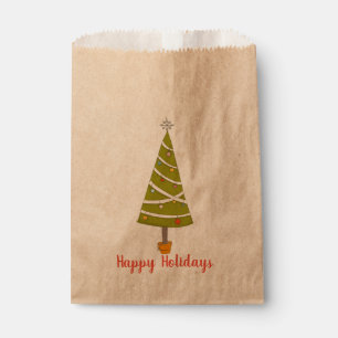 Modern Christmas Tree  Customizable Favour Bag