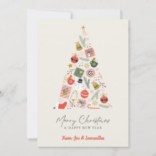 Modern Christmas Tree Holiday Cards - Cute Simple