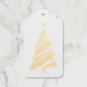 Modern Christmas Tree Holiday Gift Tags