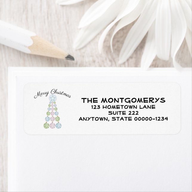 Modern Christmas Tree In Three Pastel Colours (Insitu)