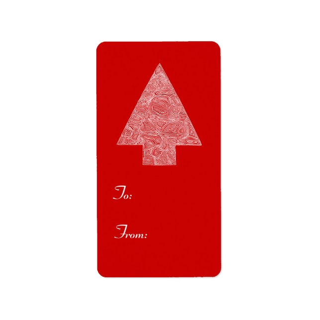 Modern Christmas Tree Label (Front)