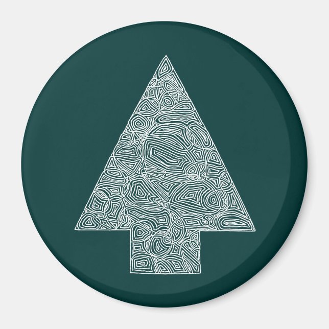 Modern Christmas Tree Magnet (Front)