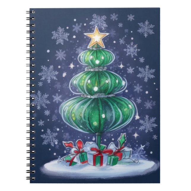 Modern Christmas Tree Notebook (Front)
