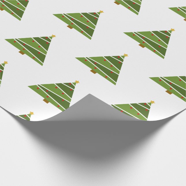 Modern Christmas Tree Pattern Wrapping Paper (Corner)