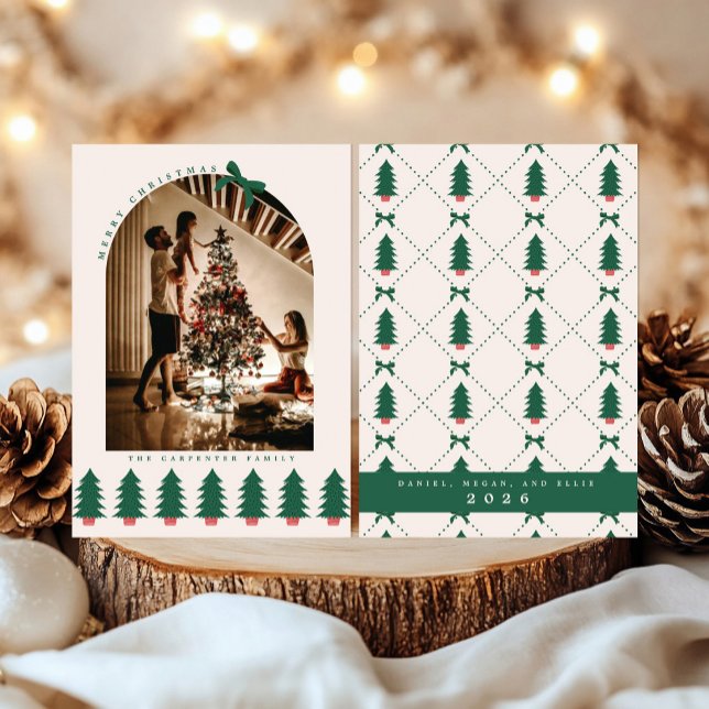 Modern Christmas Tree Photo Card (Creator Uploaded)