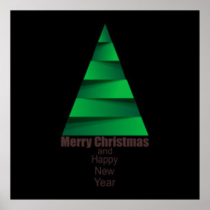 Modern Christmas Tree Poster