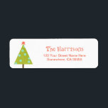 Modern Christmas Tree Return Address Label<br><div class="desc">Modern Christmas Tree Return Address Label.  Check out similar items in our shop!</div>