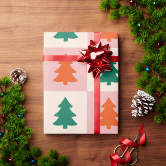 Modern Christmas Tree Wrapping Paper
