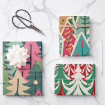 Modern Christmas tree wrapping paper with pattern<br><div class="desc">This is a Modern Christmas tree wrapping paper with forest tree pattern,  the designs on the wrapping paper are colourful to give your gift the best appearance.</div>