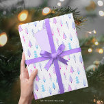 Modern Christmas Trees Purple Pink Blue Pattern Wrapping Paper<br><div class="desc">Modern abstract Christmas trees and winter forest trees in the snow in trendy multi-colour purple, pink and blue. ASSISTANCE: For help with design modification or personalization, colour change, transferring the design to another product or if you would like coordinating items, contact the designer BEFORE ORDERING via the Zazzle Chat MESSAGE...</div>