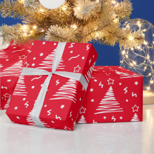 Modern Christmas Trees Wrapping Paper