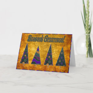 Modern Christmas Trees Xmas Card