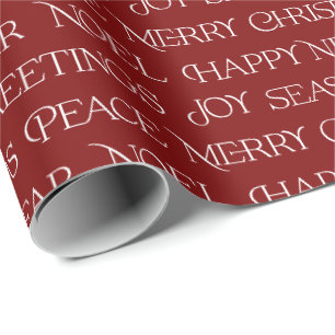 Modern Christmas typography design Wrapping Paper