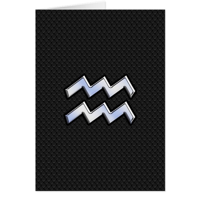 Modern Chrome Like Aquarius Zodiac Sign on Snake (Front)