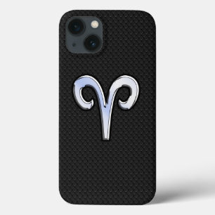 Modern Chrome Like Aries Zodiac Sign iPhone 13 Case