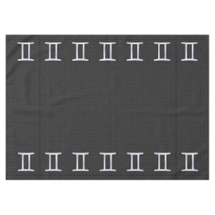 Modern Chrome Like Gemini Zodiac Symbol Tablecloth