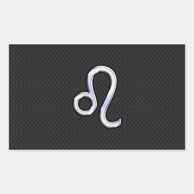 Modern Chrome Like Leo Sign on snake skin Sticker (Front)