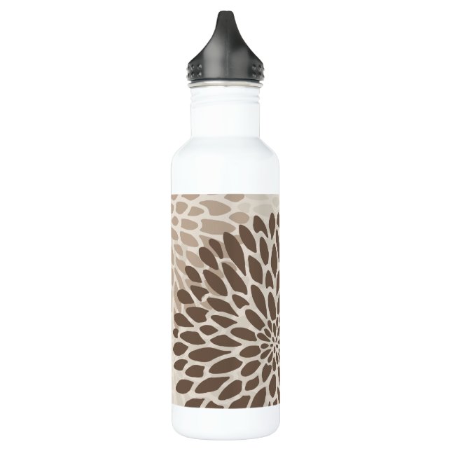 Modern Chrysanthemum Graphic 710 Ml Water Bottle (Left)