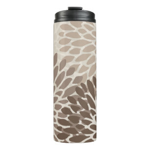 Modern Chrysanthemum Graphic Thermal Tumbler