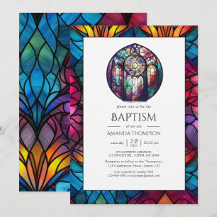Modern Church Baptism, Dedication or Christening Invitation