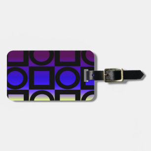 Modern Circle and Square Design Luggage Tag