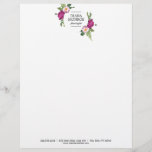Modern Circle Floral Wreath Letterhead<br><div class="desc">Coordinates with the Modern Circle Floral Wreath Business Card Templates and office supplies by 1201AM. A circular badge containing your name or business name is surrounded by beautifully arranged floral designs for an elegant and eye-catching logo or brand design. This personalized letterhead is perfect for floral designers, event stylists, event...</div>