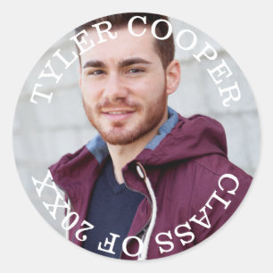 Modern Circle Graduation Class Envelope Seal