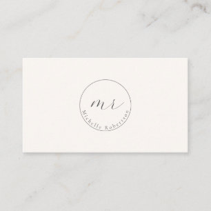Modern circle logo, simple QR  Business Card